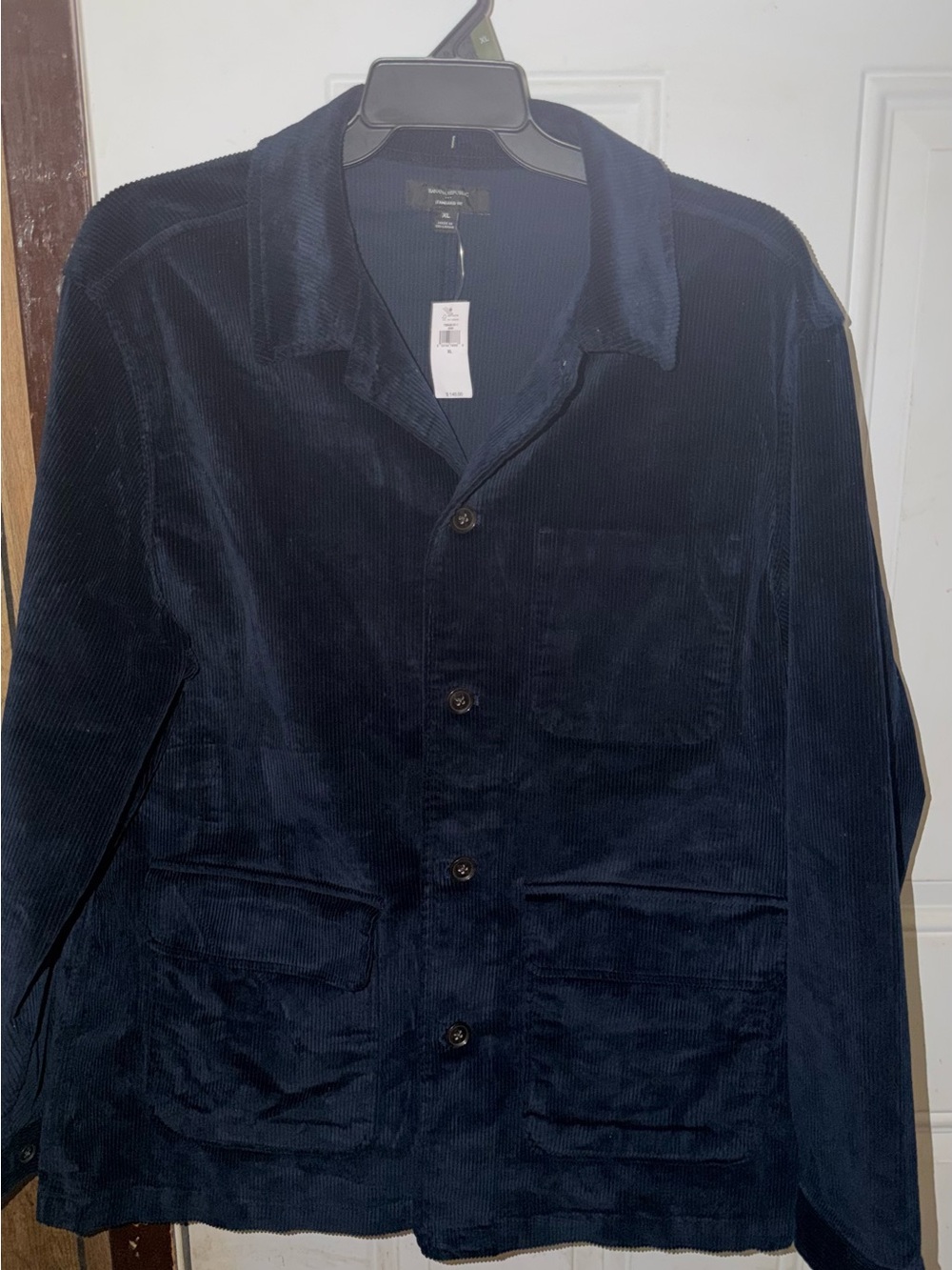 Banana Republic Men's Dark Navy Corduroy Shirt Jacket